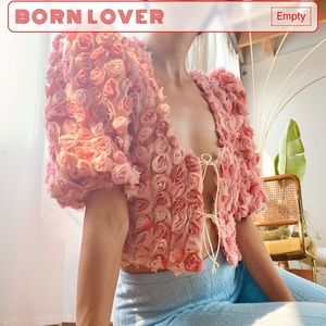 Born supply rose blouse NEW WITH TAGS SIZE XS